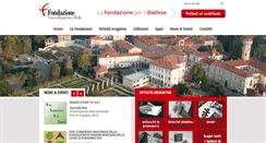 Desktop Screenshot of fondazionecrbiella.it